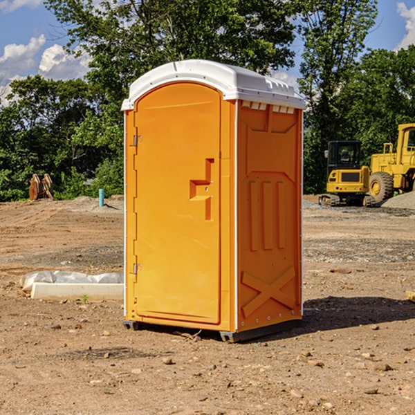 how often are the portable restrooms cleaned and serviced during a rental period in Spring Garden